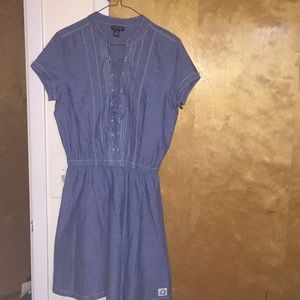 U.S. Polo Assn. Denim Short Sleeve Lace up Dress